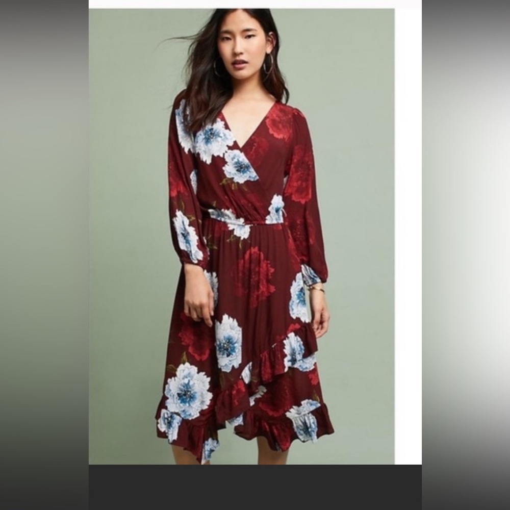 Anthropologie Tracy Reese Aleah Faux Wrap Dress XS Like New